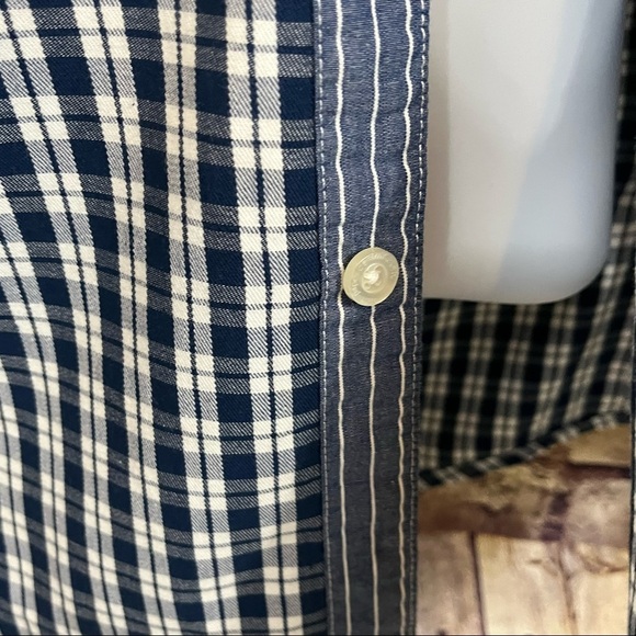 Paper Denim & Cloth Blue Check Button Long Sleeve Shirt - Picture 12 of 12